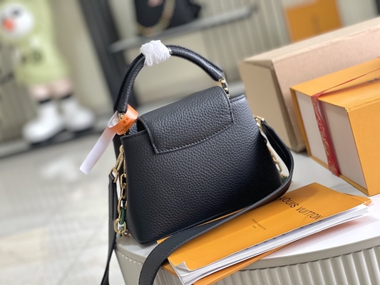 Túi hàng hiệu Preloved lót da dê Louis Vuitton Capucines Mini