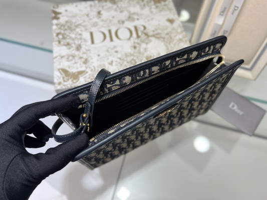 Túi 2 trong 1 Mini Dior 30 Montaigne Màu xanh xiên Jacquard