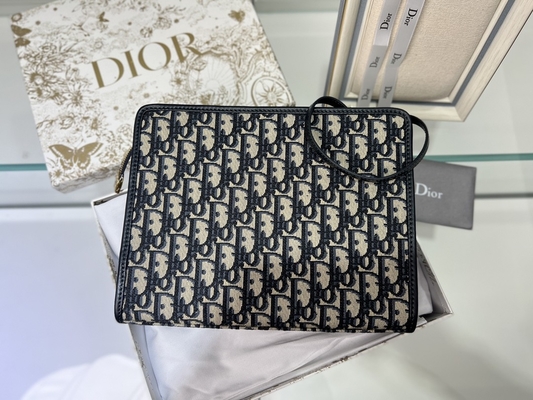 Túi 2 trong 1 Mini Dior 30 Montaigne Màu xanh xiên Jacquard