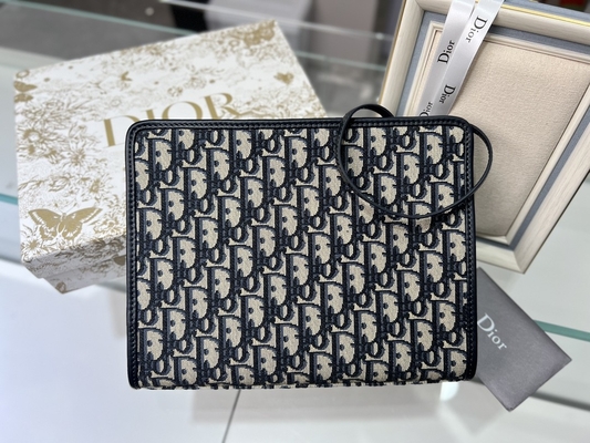 Túi 2 trong 1 Mini Dior 30 Montaigne Màu xanh xiên Jacquard