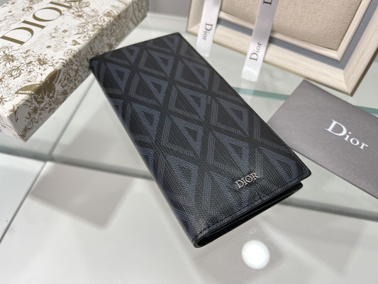 Đĩa CD dọc dập nổi Ví nam Christian Dior có khóa kéo kim cương