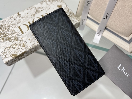 Đĩa CD dọc dập nổi Ví nam Christian Dior có khóa kéo kim cương