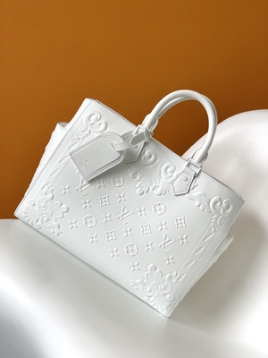 Túi hàng hiệu Monogram Preloved màu trắng Louis Vuitton Sac Plat Tote