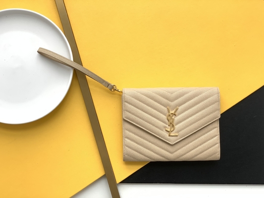 Túi Caviar YSL Monogram Da Quilted Clutch