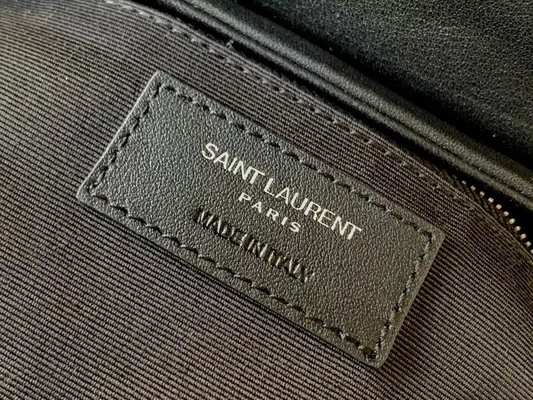 YSL Saint Laurent Ladies Cassandra Chain Shoulder Bag Vải cotton và da bê màu nâu caramel