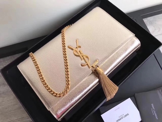 Dây đeo có thể điều chỉnh Túi Polyester Saint Laurent YSL Woc có khóa kéo màu bạc