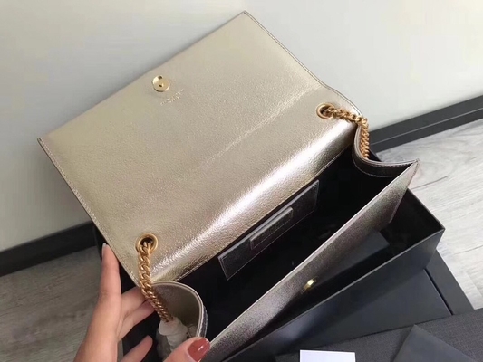 Dây đeo có thể điều chỉnh Túi Polyester Saint Laurent YSL Woc có khóa kéo màu bạc