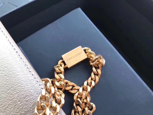 Dây đeo có thể điều chỉnh Túi Polyester Saint Laurent YSL Woc có khóa kéo màu bạc