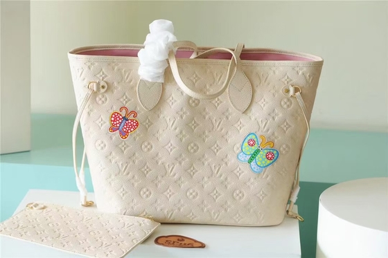 Túi xách nữ hàng hiệu dự tiệc Neverfull MM Monogram Empreinte Đính hoa