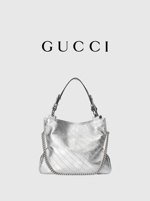 Túi tote nhỏ Gucci Blondie Túi xách nữ hàng hiệu màu bạc trắng sang trọng