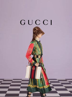 Gucci White Cotton Canvas Mini Blue Stripe Tote Bag Lồng vào nhau G