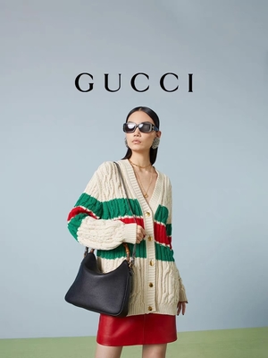 Tay cầm bằng tre Túi xách Gucci Princess Diana Double G Phần cứng OEM