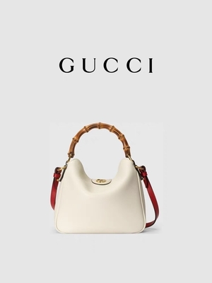 Túi đeo vai hàng hiệu bằng da màu trắng Túi xách Gucci Princess Diana