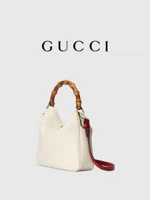 Túi đeo vai hàng hiệu bằng da màu trắng Túi xách Gucci Princess Diana