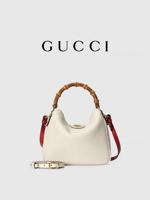 Túi đeo vai hàng hiệu bằng da màu trắng Túi xách Gucci Princess Diana
