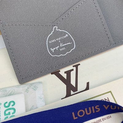 Louis Vuitton LV X YK Mini Designer Ví Tổ chức bỏ túi In hình bí ngô đen