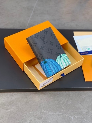 Louis Vuitton LV X YK Mini Designer Ví Tổ chức bỏ túi In hình bí ngô đen