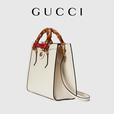 Túi xách hàng hiệu tùy chỉnh màu trắng bóng Túi xách Gucci Princess Diana