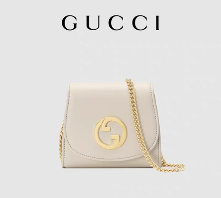 Túi xách hàng hiệu tùy chỉnh bằng da màu trắng Túi xách Gucci màu vàng trung bình