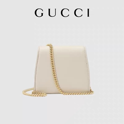 Túi xách hàng hiệu tùy chỉnh bằng da màu trắng Túi xách Gucci màu vàng trung bình