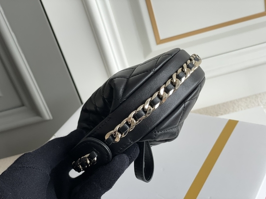 Ap3095 Ví đựng xu Chanel nắp gập cỡ nhỏ màu đen 20 inch