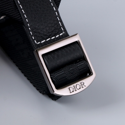 Ba lô nam Essentials Christian Dior Gallop Black Grained Leather Calf