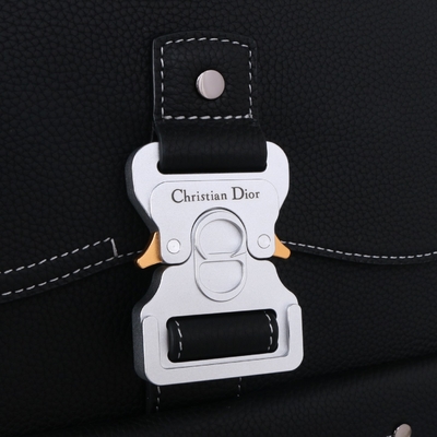 Ba lô nam Essentials Christian Dior Gallop Black Grained Leather Calf