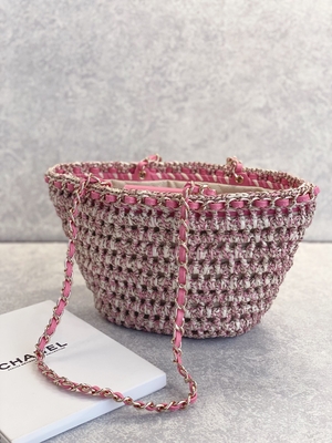 Túi Messenger hàng hiệu Cusomised 22P Túi Chanel rơm Raffia PU