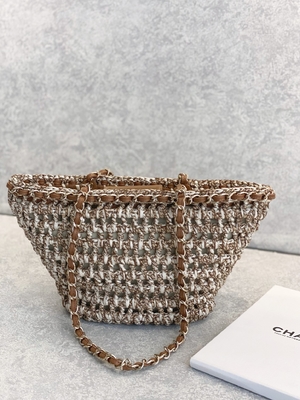 Túi Messenger hàng hiệu Cusomised 22P Túi Chanel rơm Raffia PU