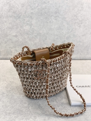 Túi Messenger hàng hiệu Cusomised 22P Túi Chanel rơm Raffia PU