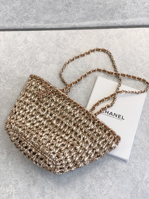 Túi Messenger hàng hiệu Cusomised 22P Túi Chanel rơm Raffia PU