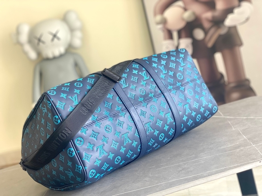 Túi nam hàng hiệu cỡ lớn Keepall BANDOULIÈRE 50 Blue Boston Bags