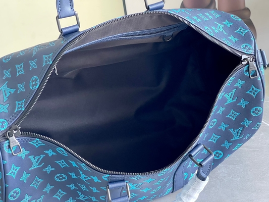 Túi nam hàng hiệu cỡ lớn Keepall BANDOULIÈRE 50 Blue Boston Bags