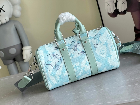 Túi Business LV Designer Monogram Túi Keepall BandoulièRe 50 Blue Travel Bag
