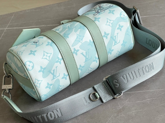 Túi Business LV Designer Monogram Túi Keepall BandoulièRe 50 Blue Travel Bag