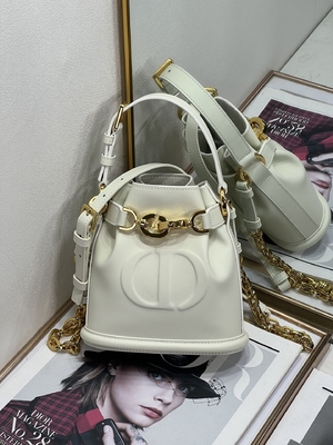 Túi C'est Dior dập nổi CD Saddle vàng Túi thể thao Christian Dior Da bê