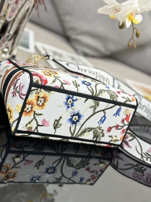 Túi nhiều màu Petites Fleurs Túi hàng hiệu tùy chỉnh Túi Dior Medium D Lite