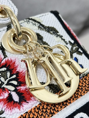 Túi nhiều màu Petites Fleurs Túi hàng hiệu tùy chỉnh Túi Dior Medium D Lite