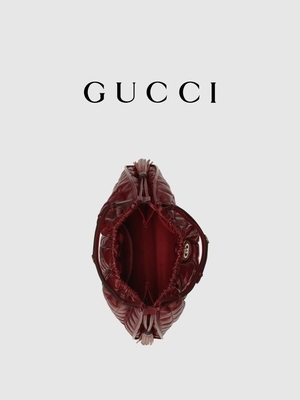 6Inch Crimson Leather Trim Túi hàng hiệu được yêu thích Túi xách Diana Gucci