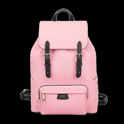 Balo Thương Hiệu LV Designer Balo Louis Vuitton Monogram Montsouris Hồng Đen